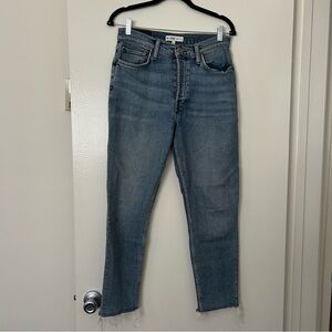 RE/DONE Originals High Rise Ankle Crop Skinny Jeans Size 27